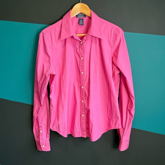 Ralph Lauren Polo Jeans Vibrant Pink Cotton Shirt - Picture 7 of 12